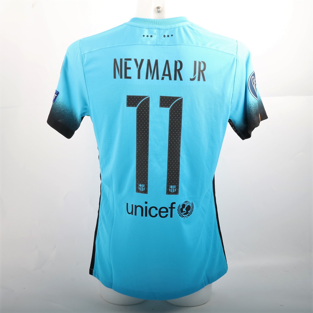 Neymar Jr Match Worn F.C Barcelona La Liga Shirt 2015 - 2016 Season -  Gracias Johan - Golden Soccer Signings