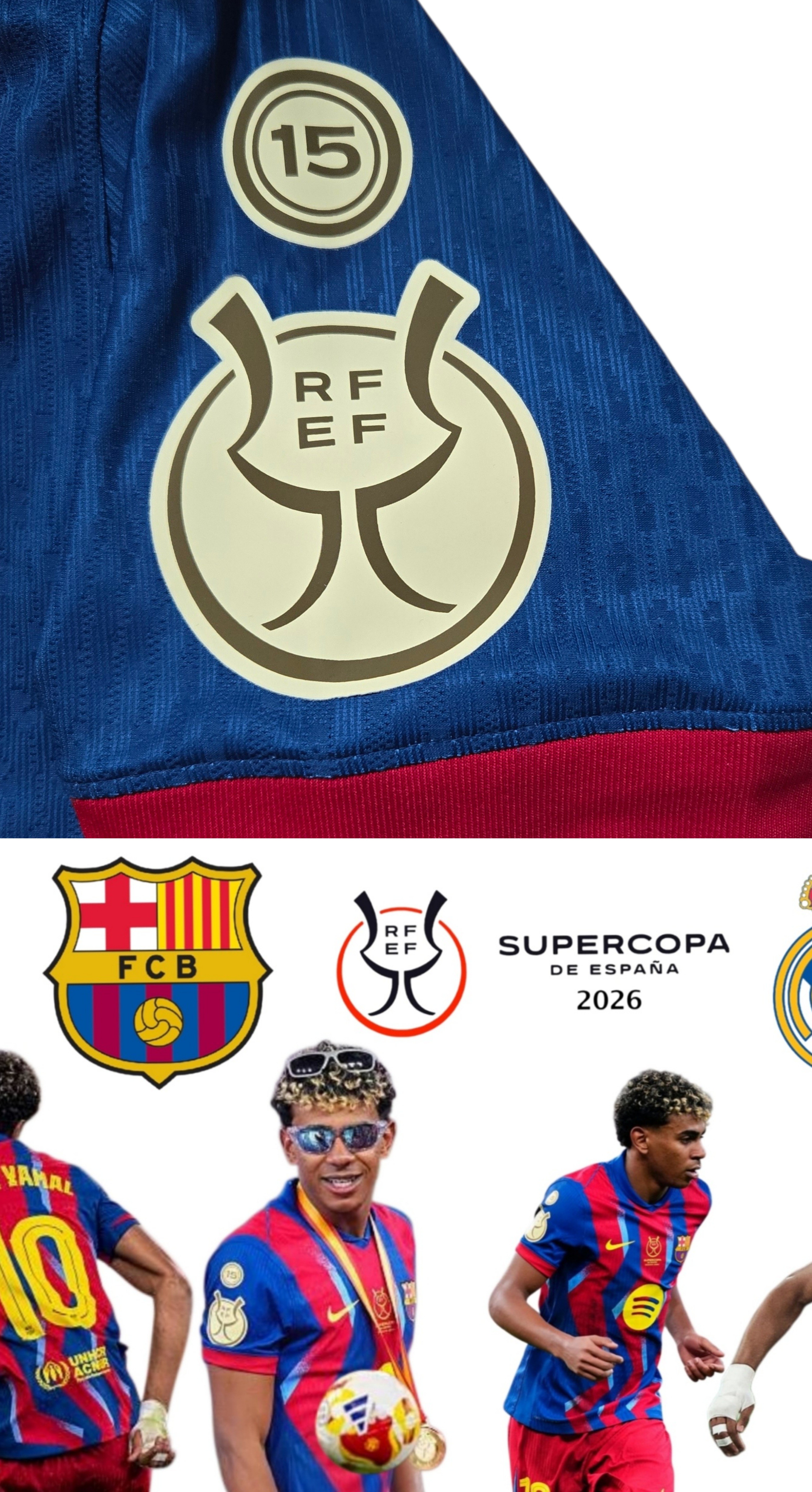 Yamal's Signed Match-Issued Shirt, Barcelona vs Real Madrid