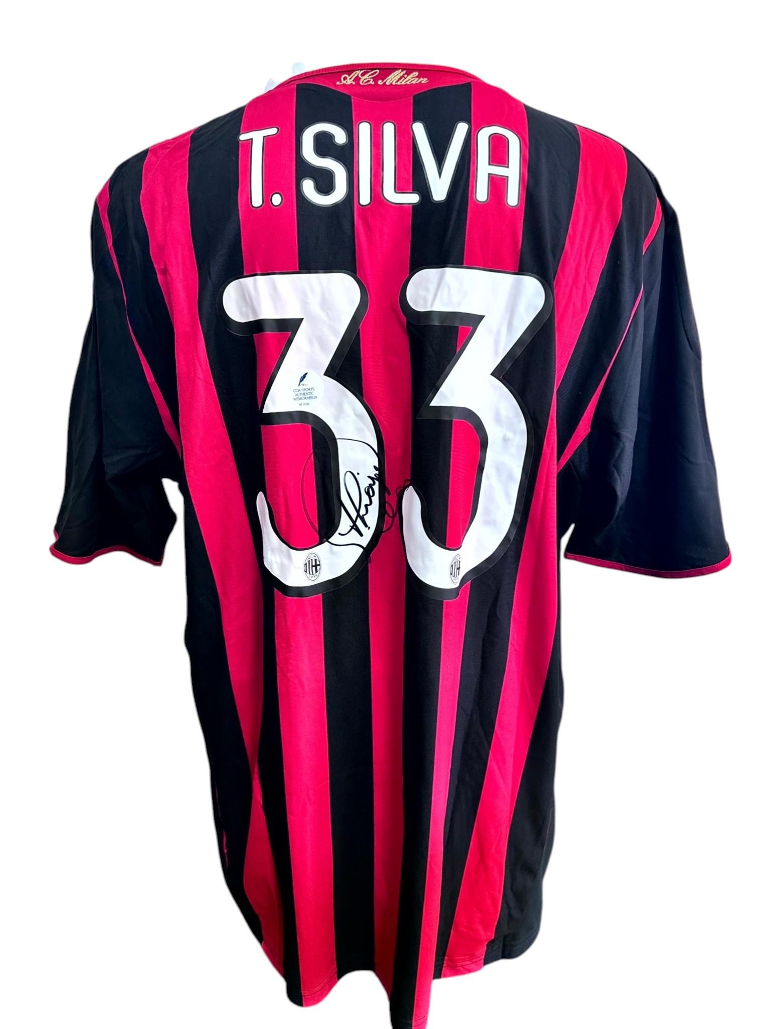 Thiago Silva's Milan Signed Official Shirt, 2009/10 - CharityStars