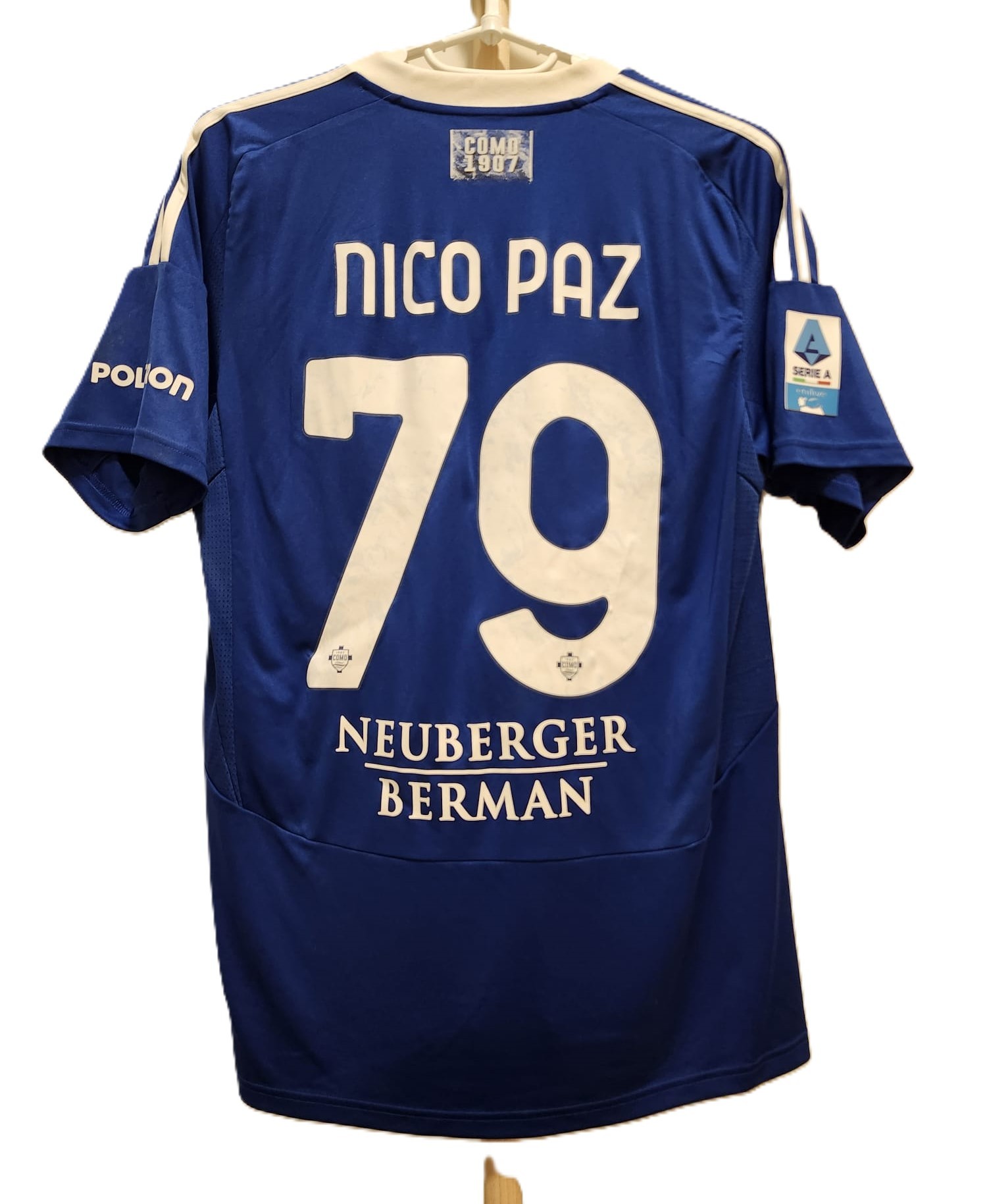 Nico Paz's Como Signed Match Worn Shirt vs Hellas Verona