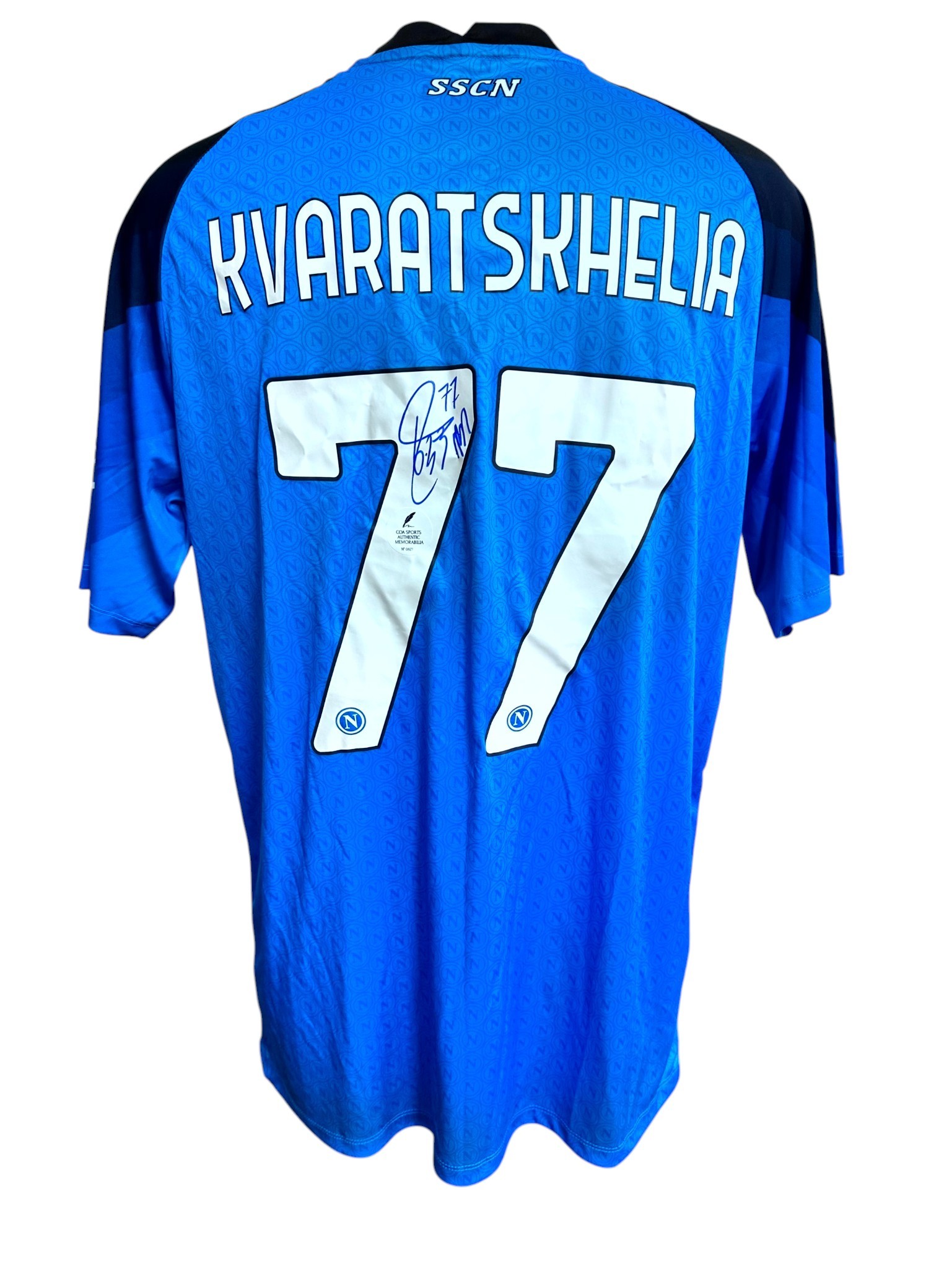 Kvaratskhelia's Napoli Signed Replica Shirt, 2022/23 - CharityStars