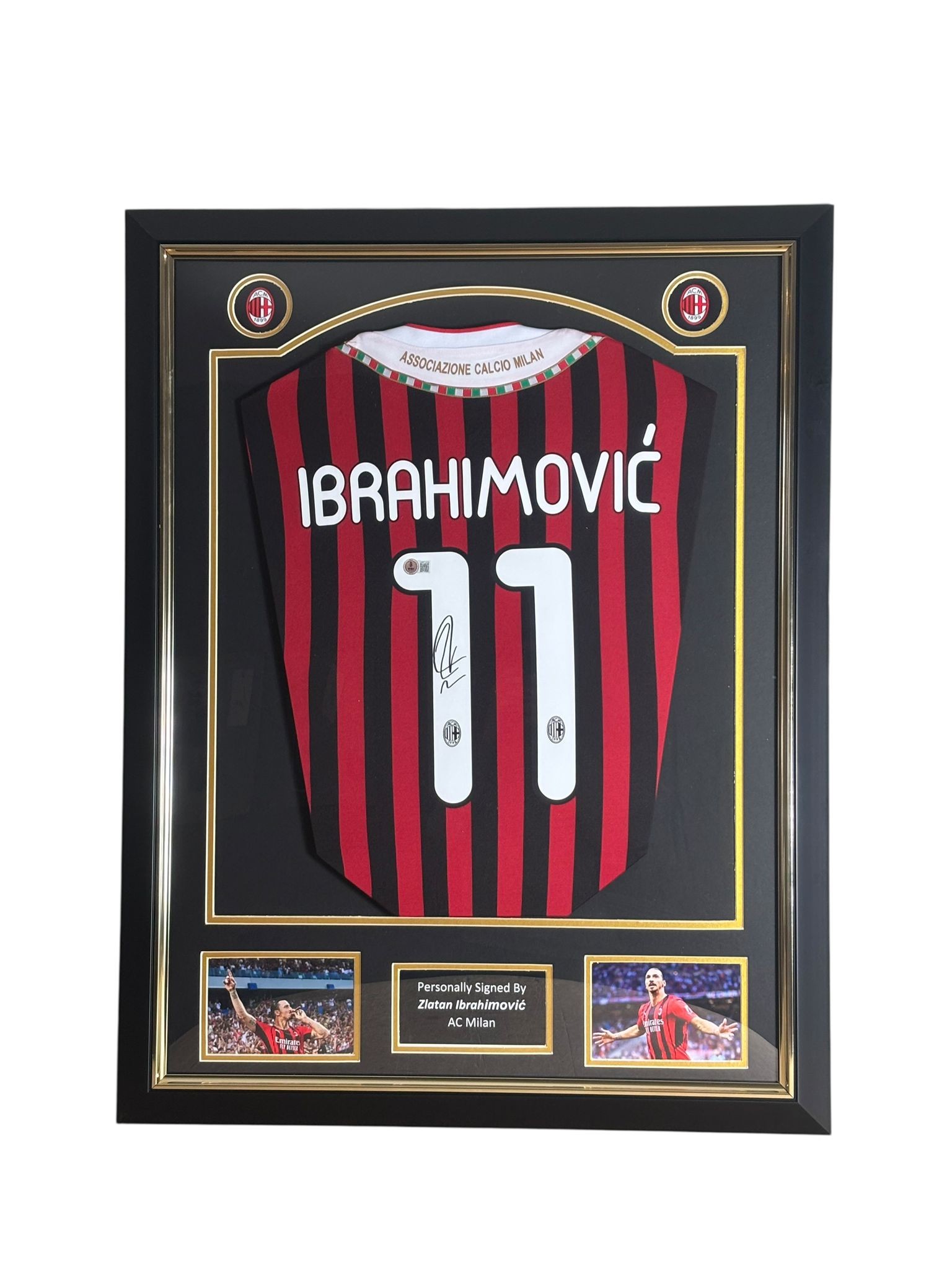 Zlatan Ibrahimovic's AC Milan 2011/2012 Signed and Framed Shirt