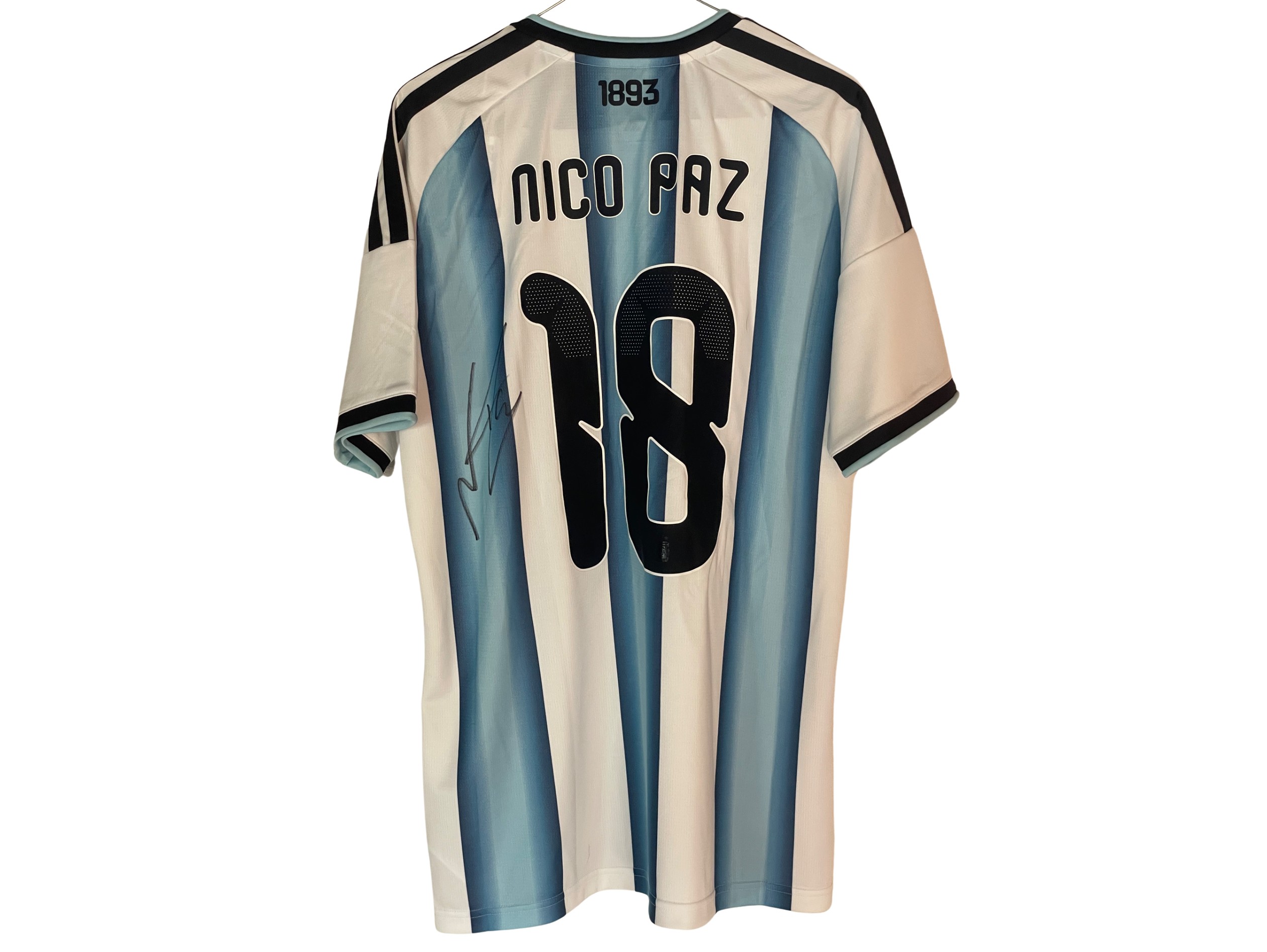 Nico Paz's Argentina Signed Official Shirt, 2026 - Calcio Padova