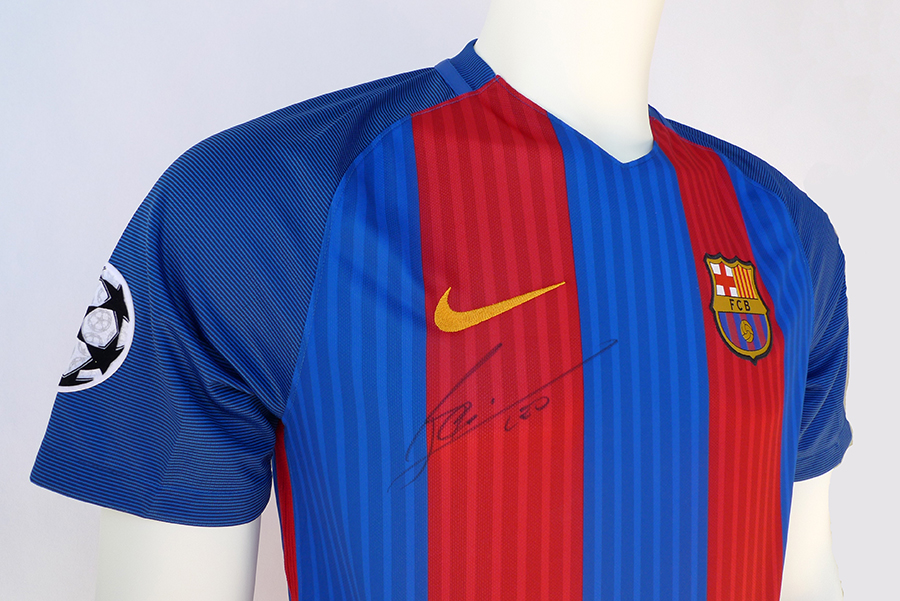 Messi's Official Barcelona Signed Shirt, 2016/17 - CharityStars