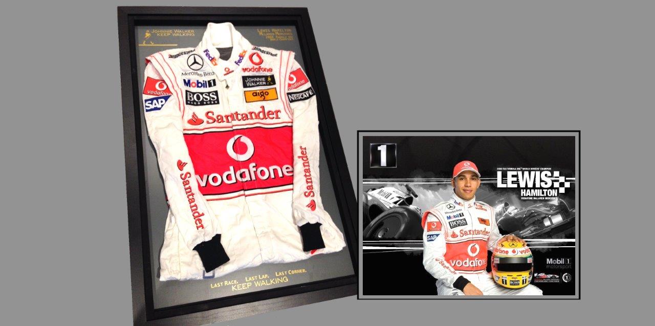 Lewis Hamilton's Signed and Framed Shirt - CharityStars