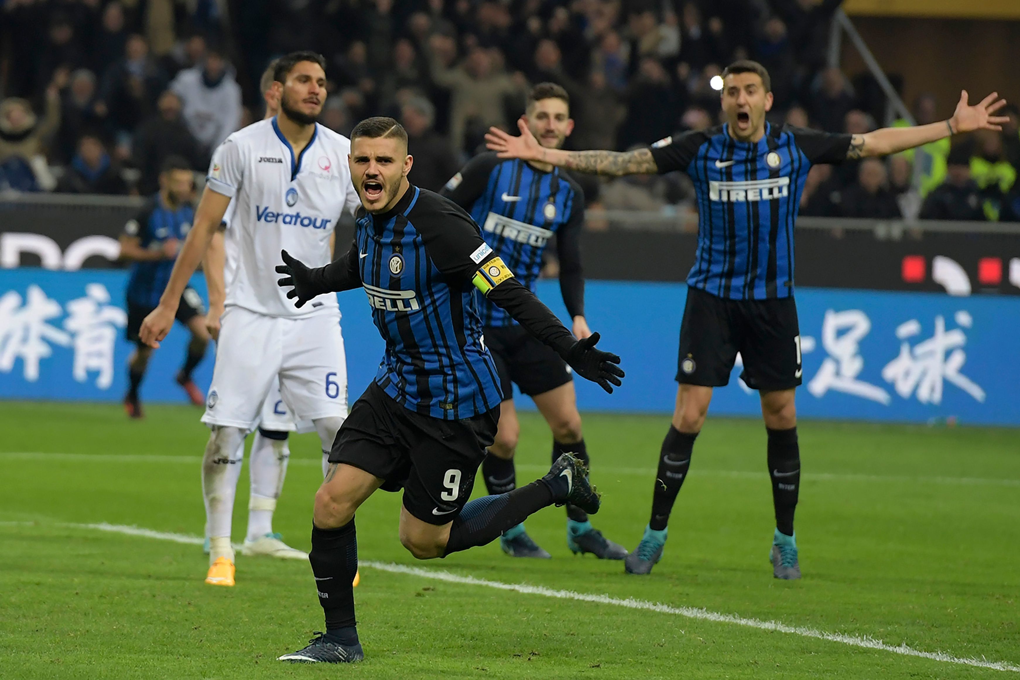 Maglia Icardi indossata e autografata Inter-Atalanta - Patch Unicef -  CharityStars