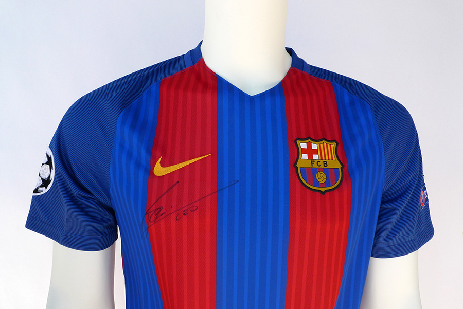 Messi's Official Barcelona Signed Shirt, 2016/17 - CharityStars