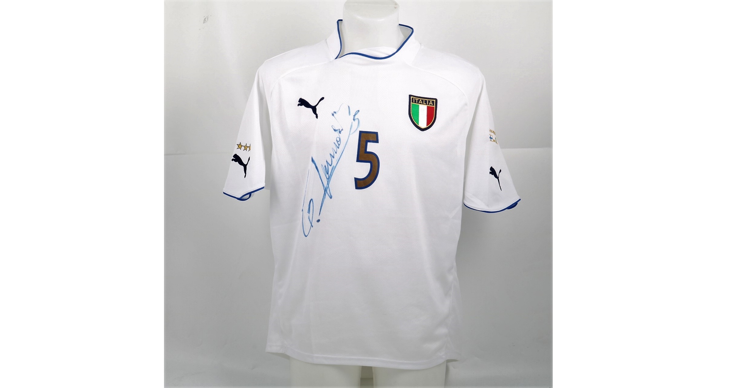 Maglia Cannavaro preparata Finlandia-Italia 2003 - Autografata -  CharityStars