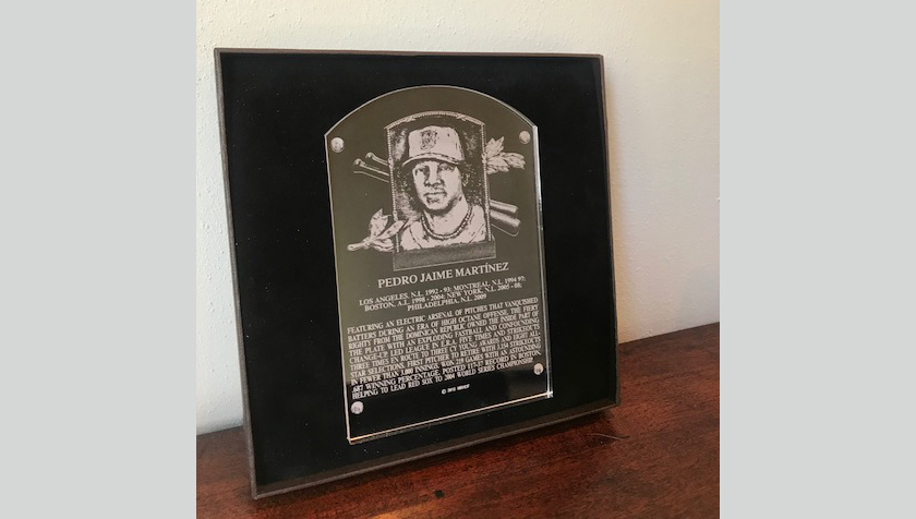 Pedro Martinez Commemorative Hall of Fame Jersey and Plaque - CharityStars