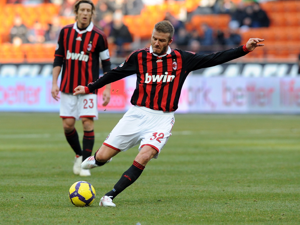 Beckham's Worn and Unwashed Shirt, Roma-AC Milan 2009 - CharityStars