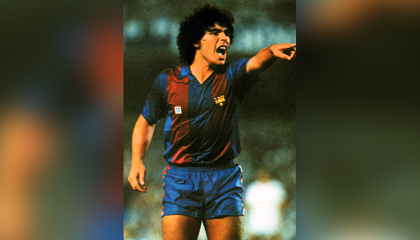 Maglia Maradona Barcellona, preparata / indossata 1983/84 - Autografata -  CharityStars