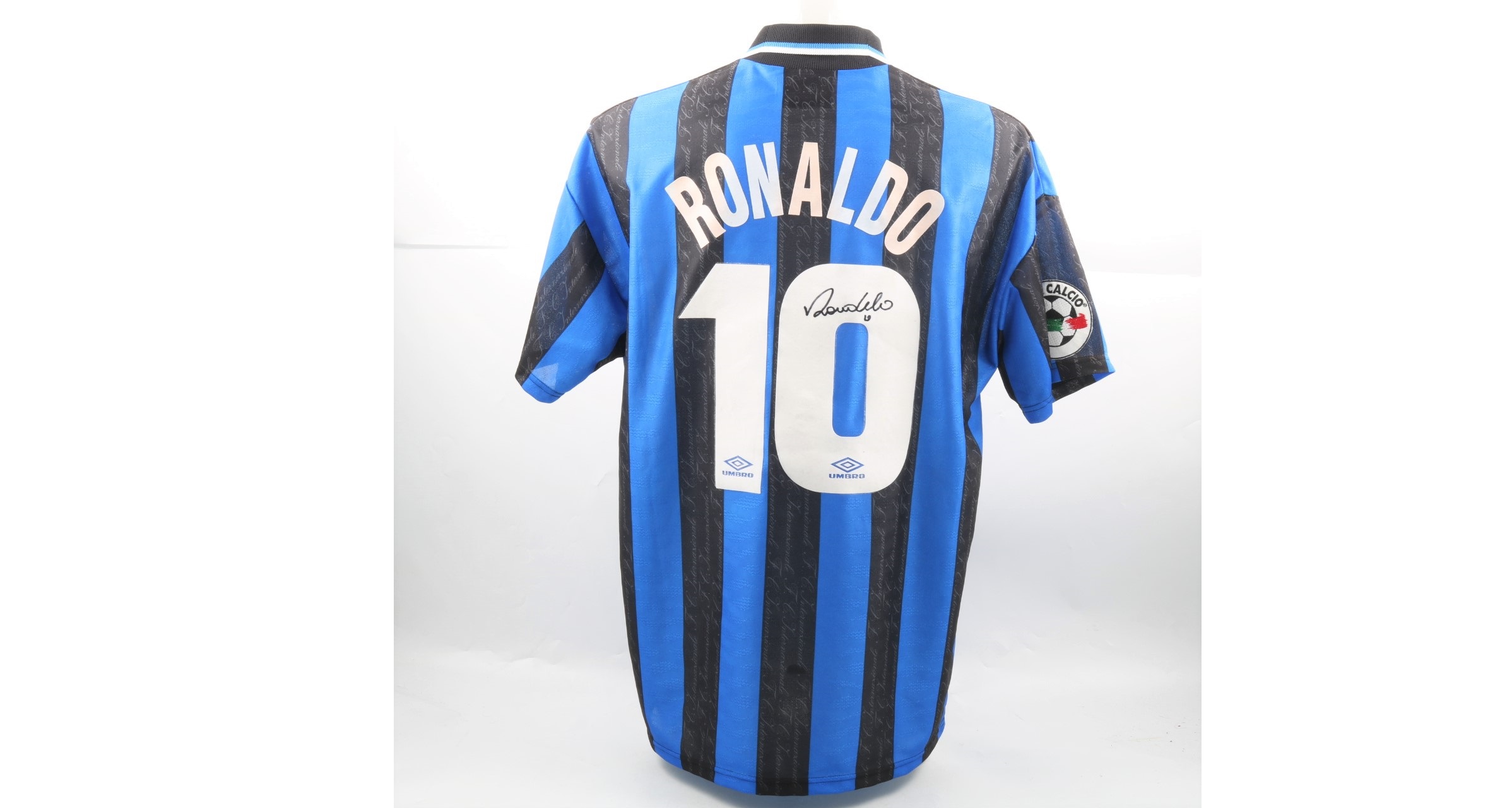 Ronaldo signed Internazionale shirt 1998 - framed - GOAT authentic