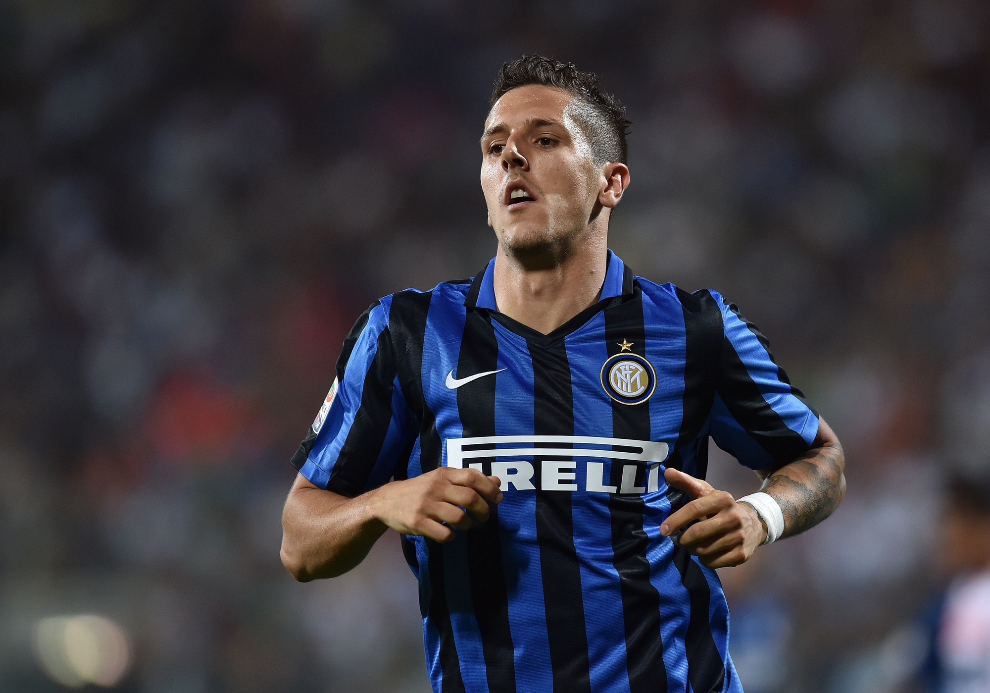 Maglia Jovetic Inter, preparata / indossata 2015/16 - Autografata