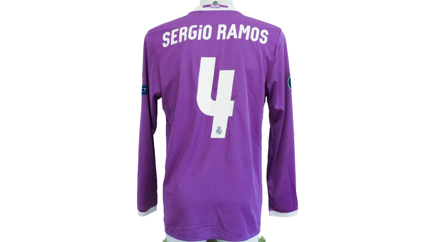 REAL MADRID 2017 2018 SERGIO RAMOS 4 AWAY SHIRT (Excellent) XL – Foot- Jerseys