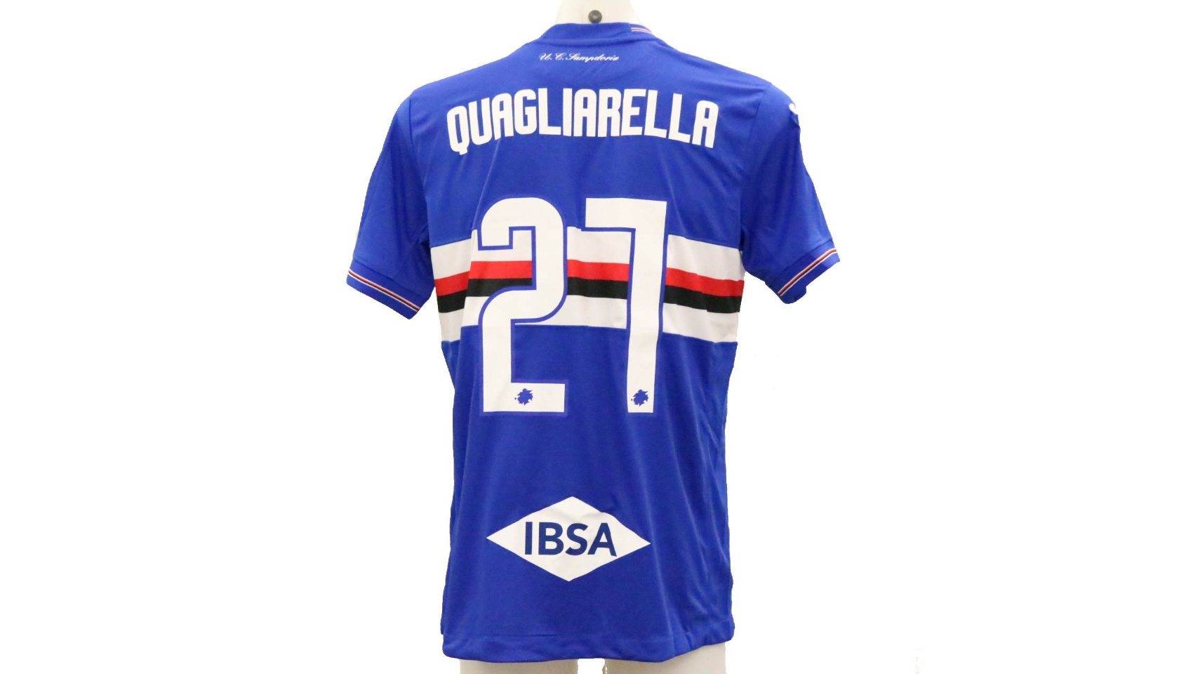 Quagliarella's Match-Worn Armband Genoa vs Sampdoria 2018 -  #UnRossoAllaViolenza - Signed - CharityStars