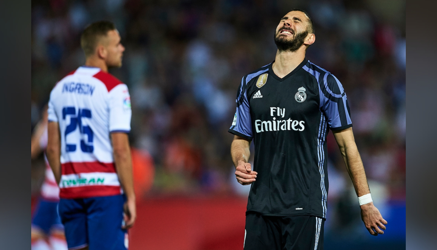 Benzema's Match-Issued/Worn Real Madrid Shirt, 2016/17 UCL - CharityStars