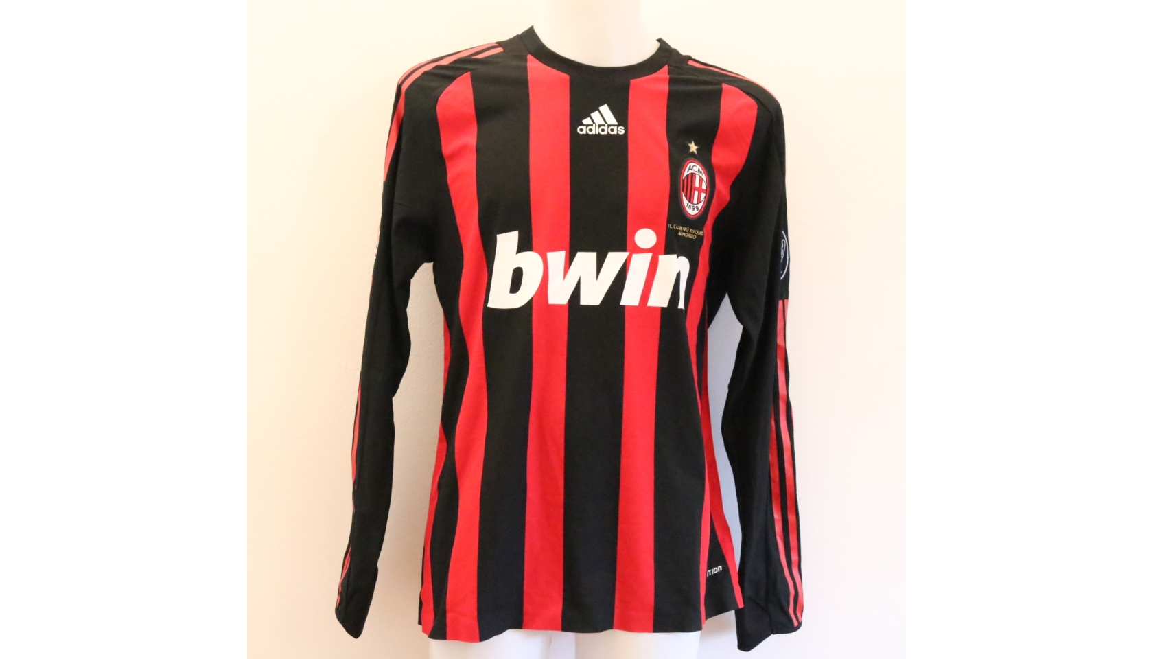 Beckham's AC Milan Match-Issue Shirt, Serie A 2008/09 - CharityStars