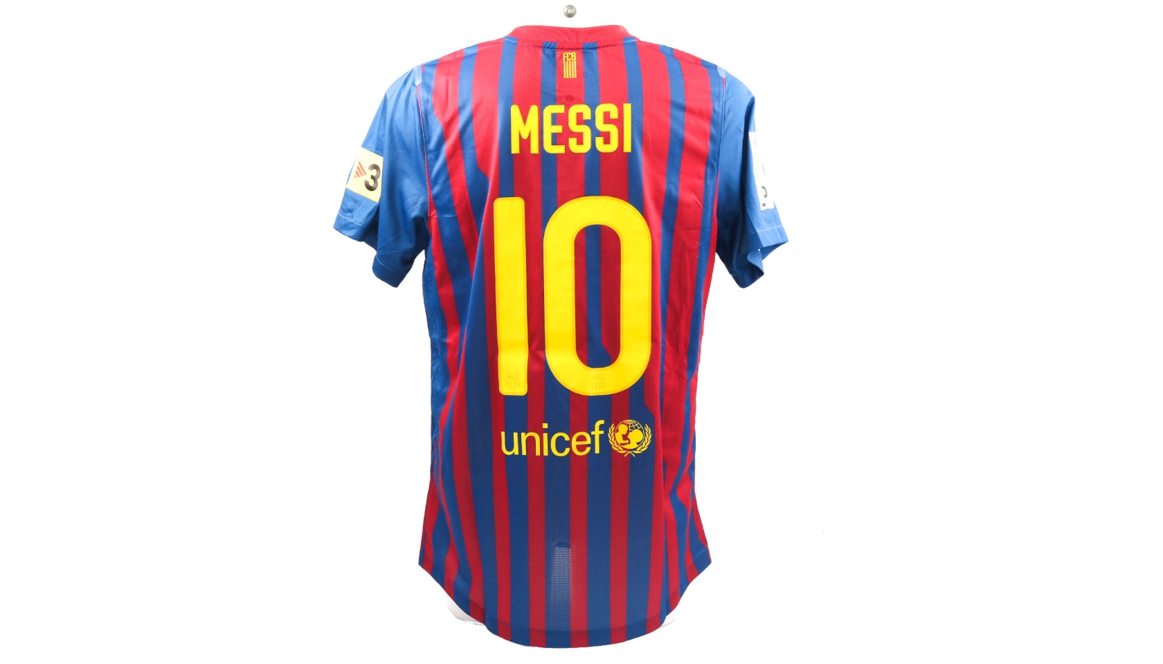 Messi's Barcelona Match-Issued Shirt, 2011/12 - CharityStars