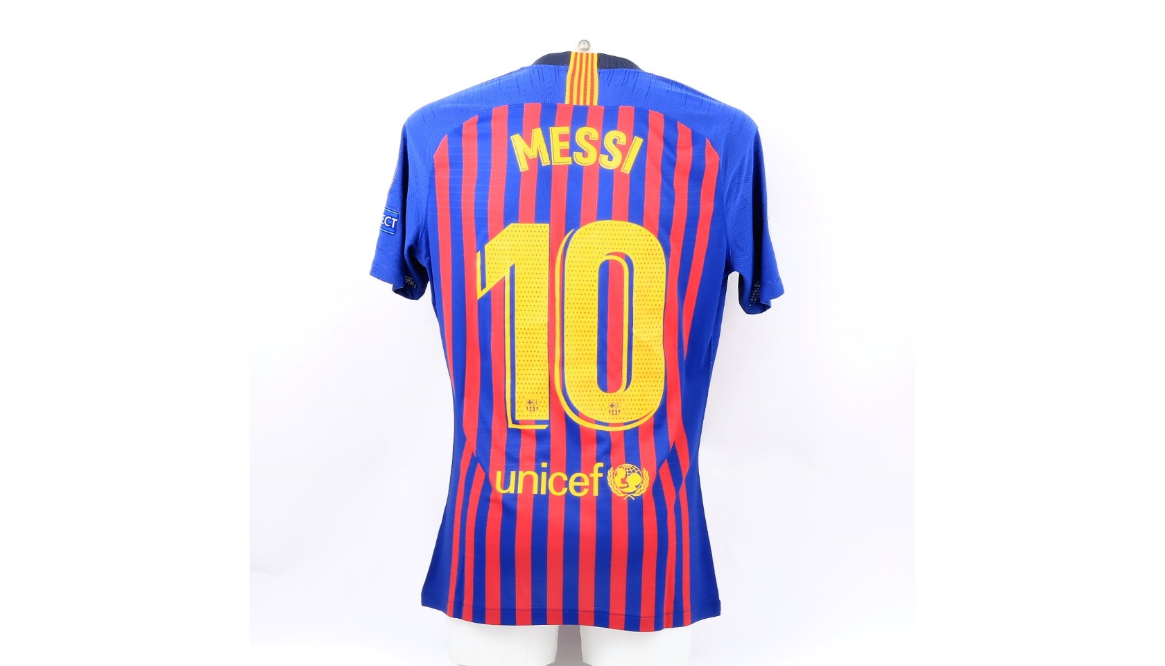 Messi's Barcelona Match Shirt, 2018/19 - CharityStars