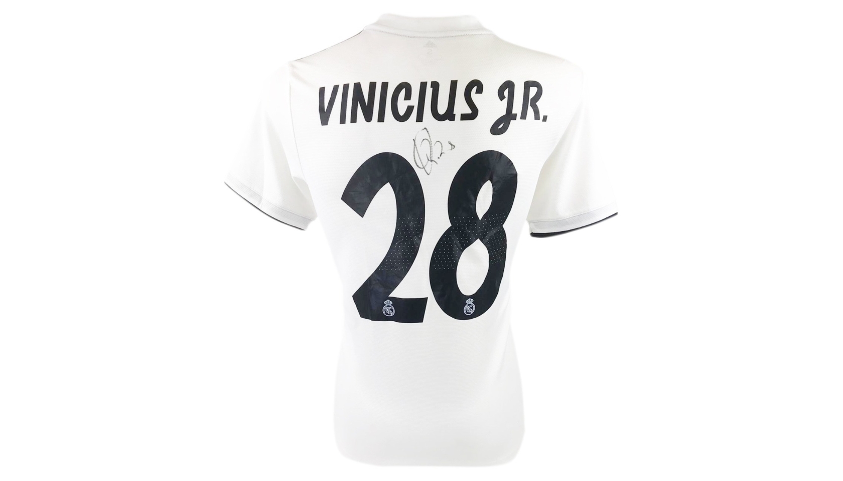 Autographed/Signed Vini Vinicius Jr. Real Madrid White Soccer Jersey B –  Super Sports Center