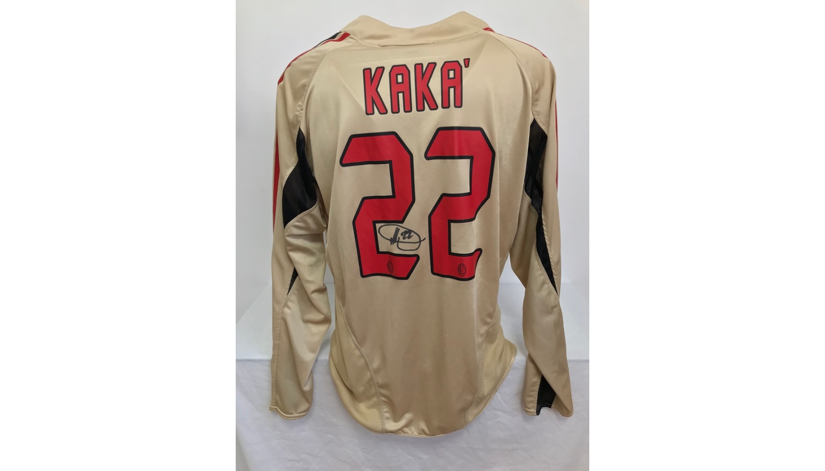 Framed Autographed/Signed Ricardo Kaka AC Milan 33x42 White Jersey BAS COA