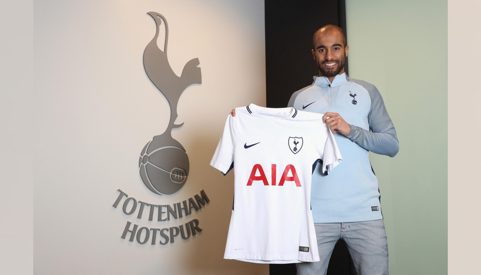 Lucas Moura Signed & Framed Shirt SPURS Genuine Tottenham Hotspur AFTAL COA  (A)
