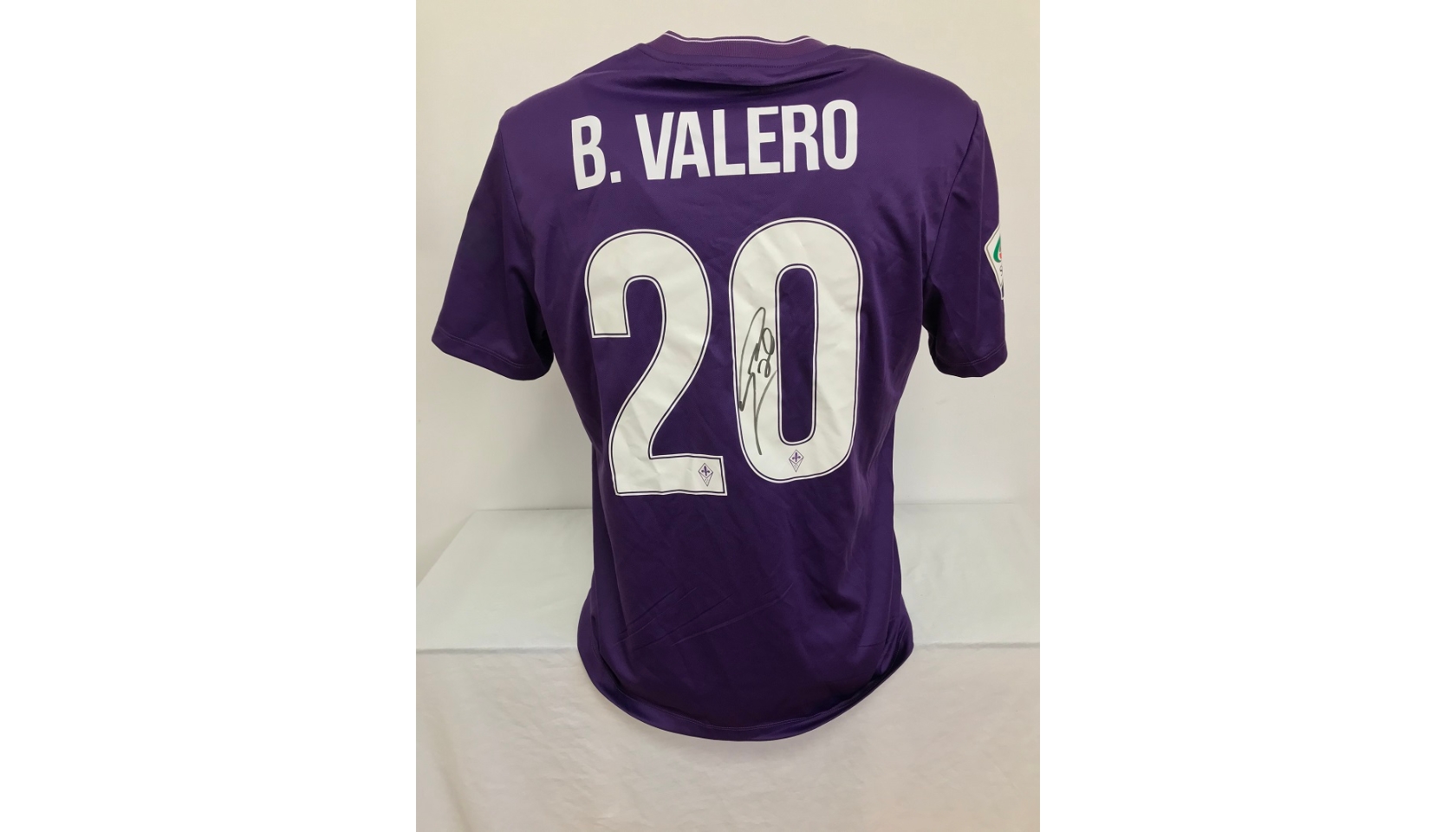 Borja Valero's Official Fiorentina Signed Shirt, 2012/13 - CharityStars