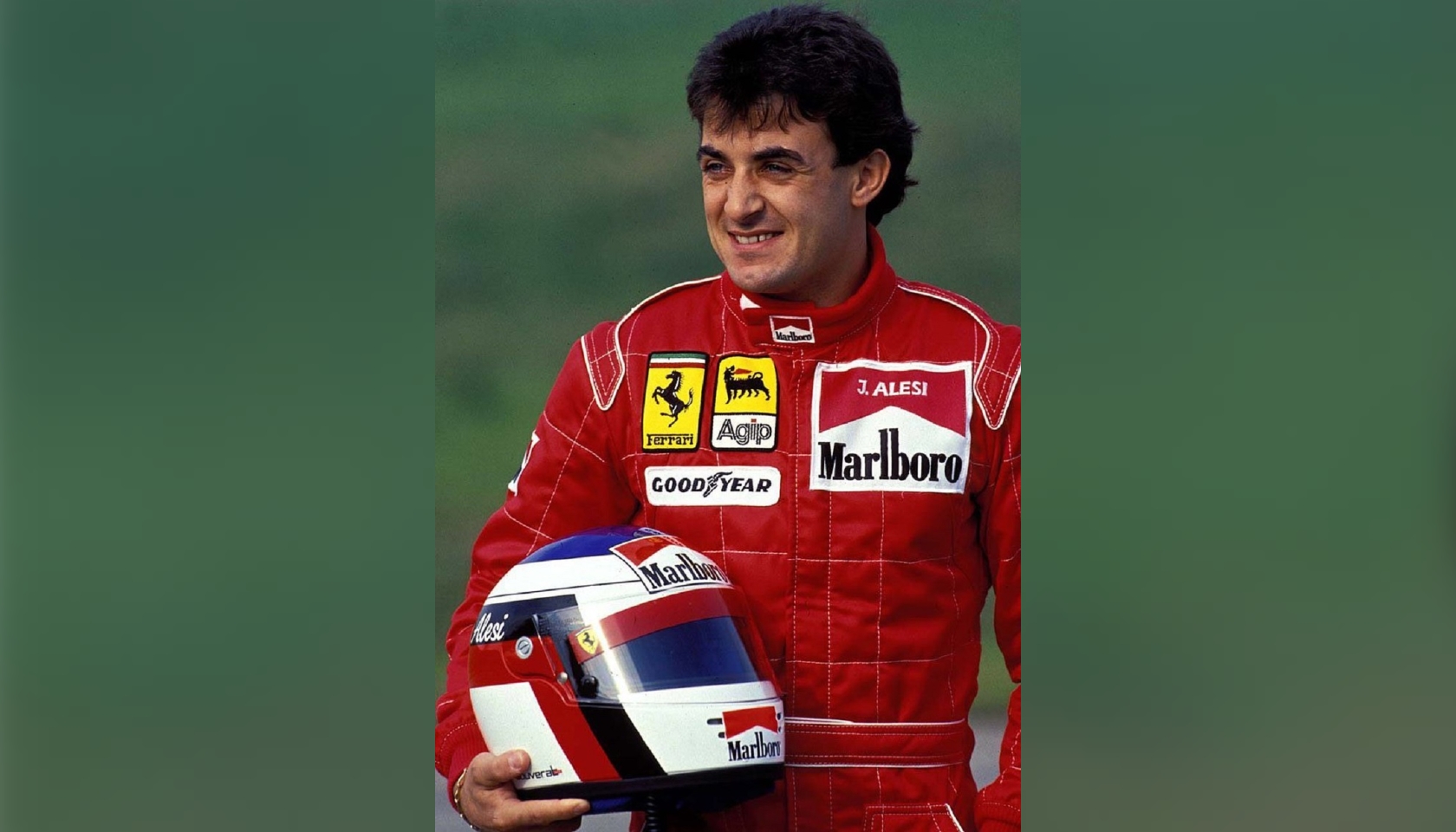 Felpa Ferrari autografata da Jean Alesi - CharityStars