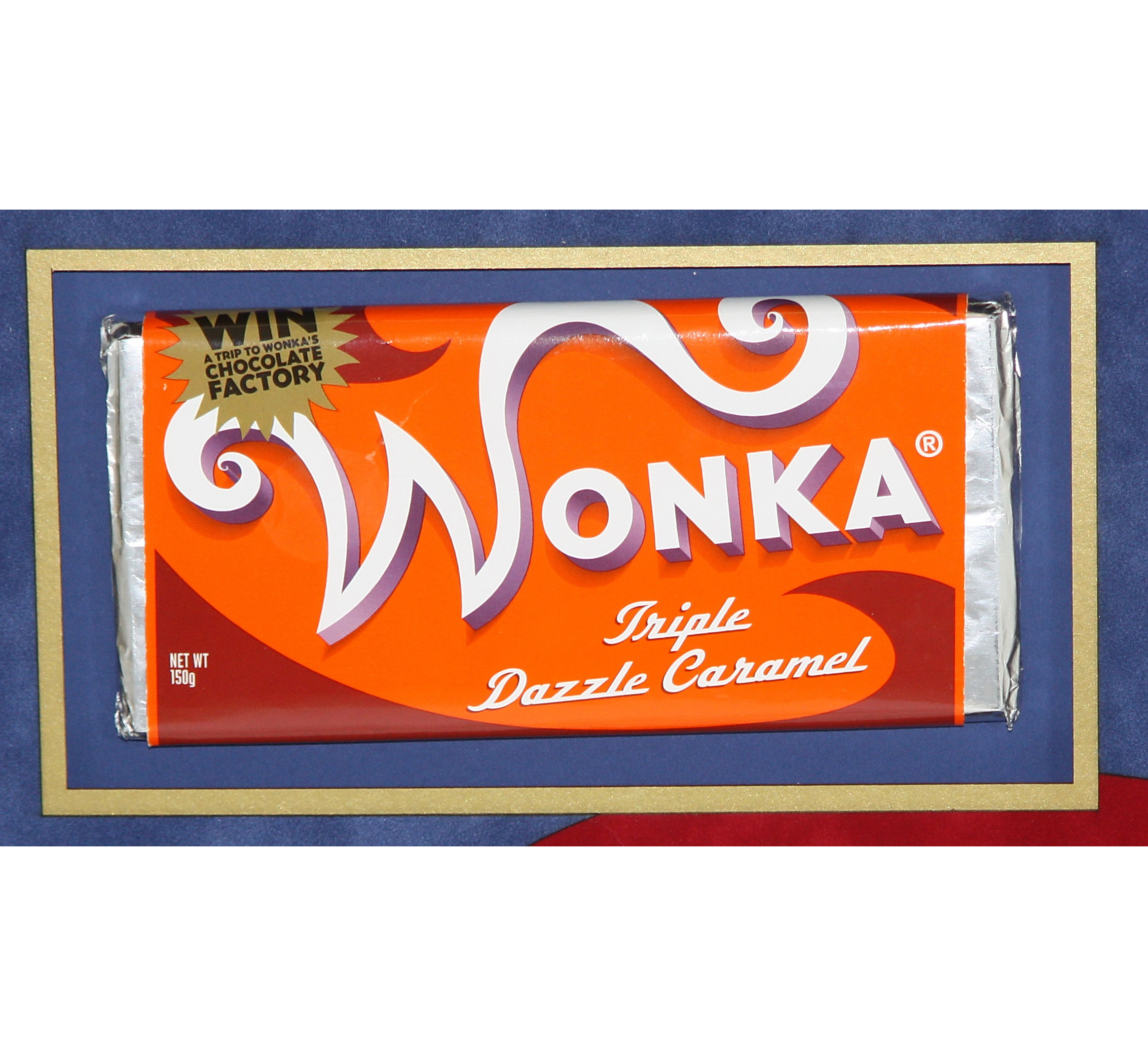 A Wonka Bar from Tim Burton's 2005 Film Charlie and the Chocolate Factory.  - CharityStars