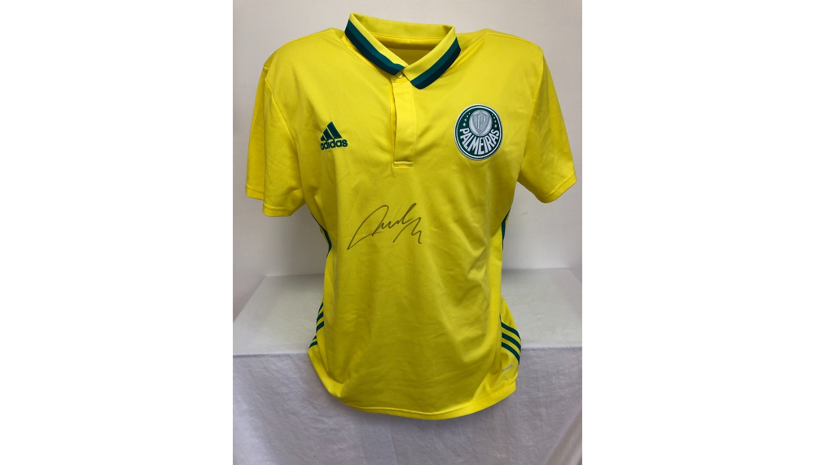 Official Palmeiras Polo Shirt - Signed by Roberto Carlos