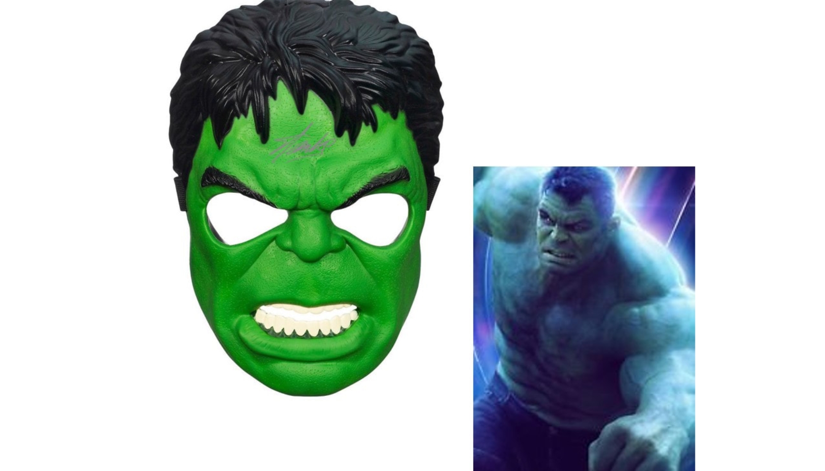 “The Incredible Hulk” Mask with Printed Signature -