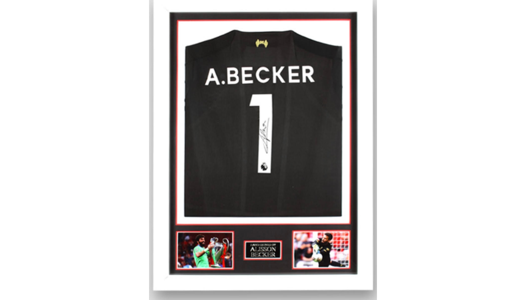 Alisson Becker Signed Framed Liverpool Shirt - Premier League 2024