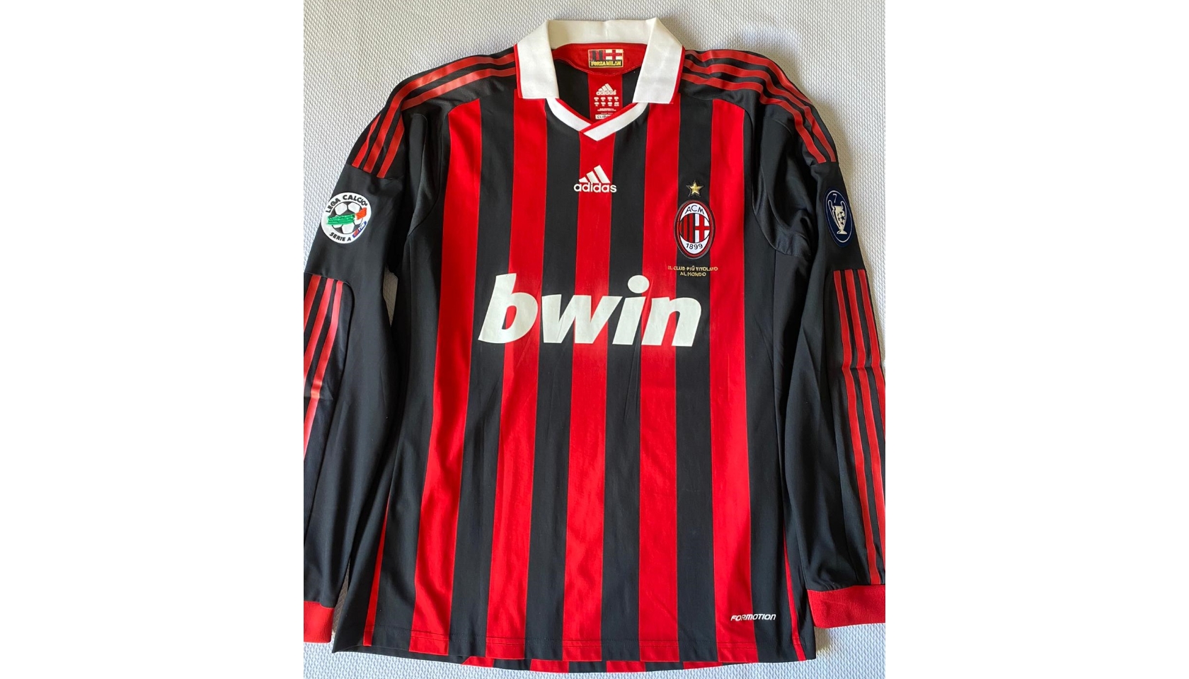 2009-10 David Beckham Match-Used AC Milan Jersey - MEARS Authentic