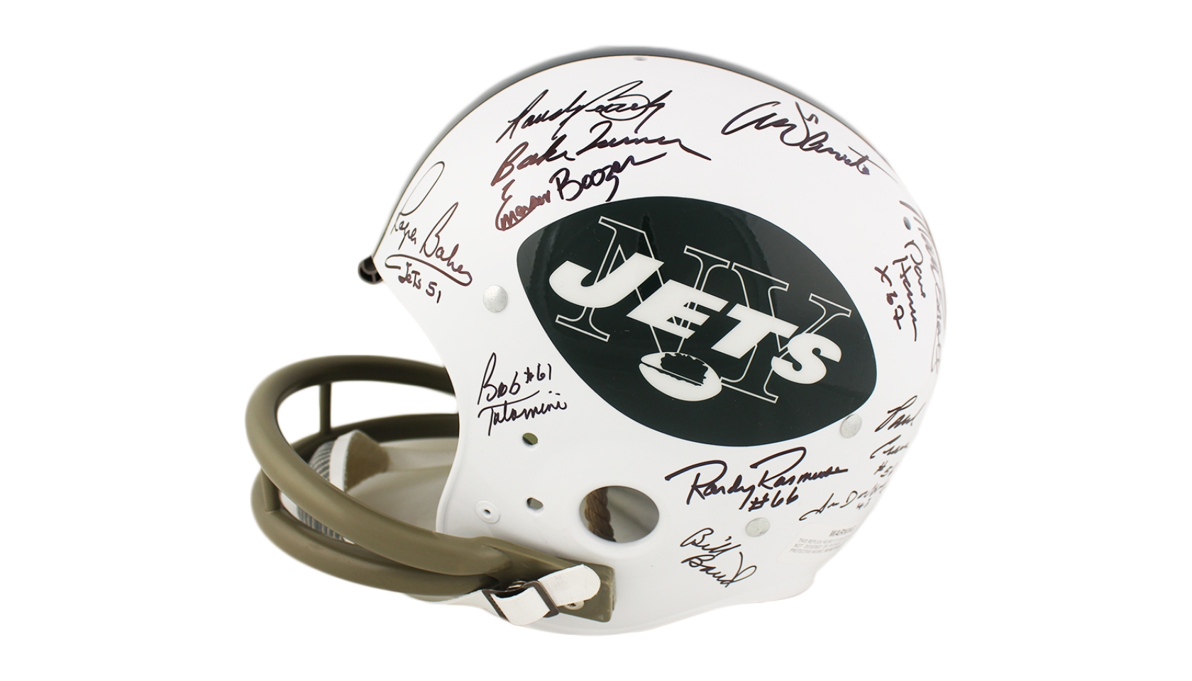 1968 Jets TK Suspension Full-Size Helmet Team-Signed by (27) with