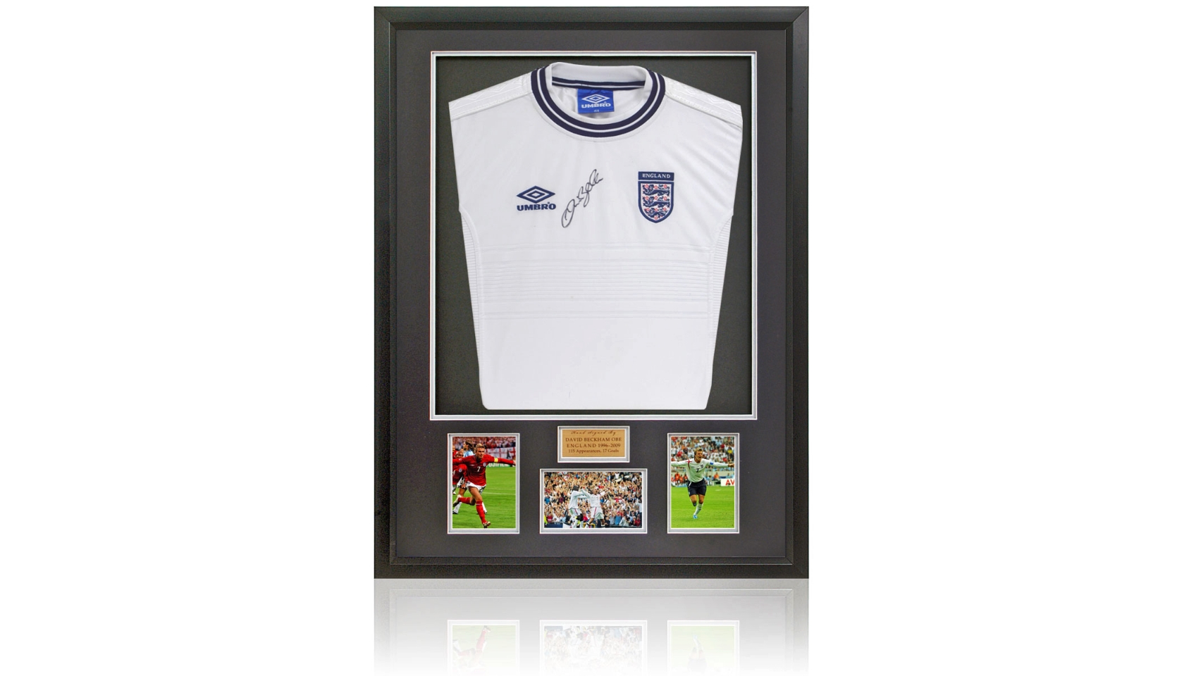 David Beckham's LA Galaxy Signed and Framed Shirt - CharityStars