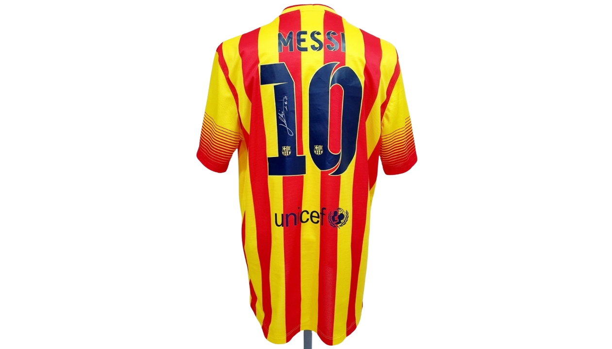 Messi's Official Barcelona Signed Shirt, 2014/15 - CharityStars