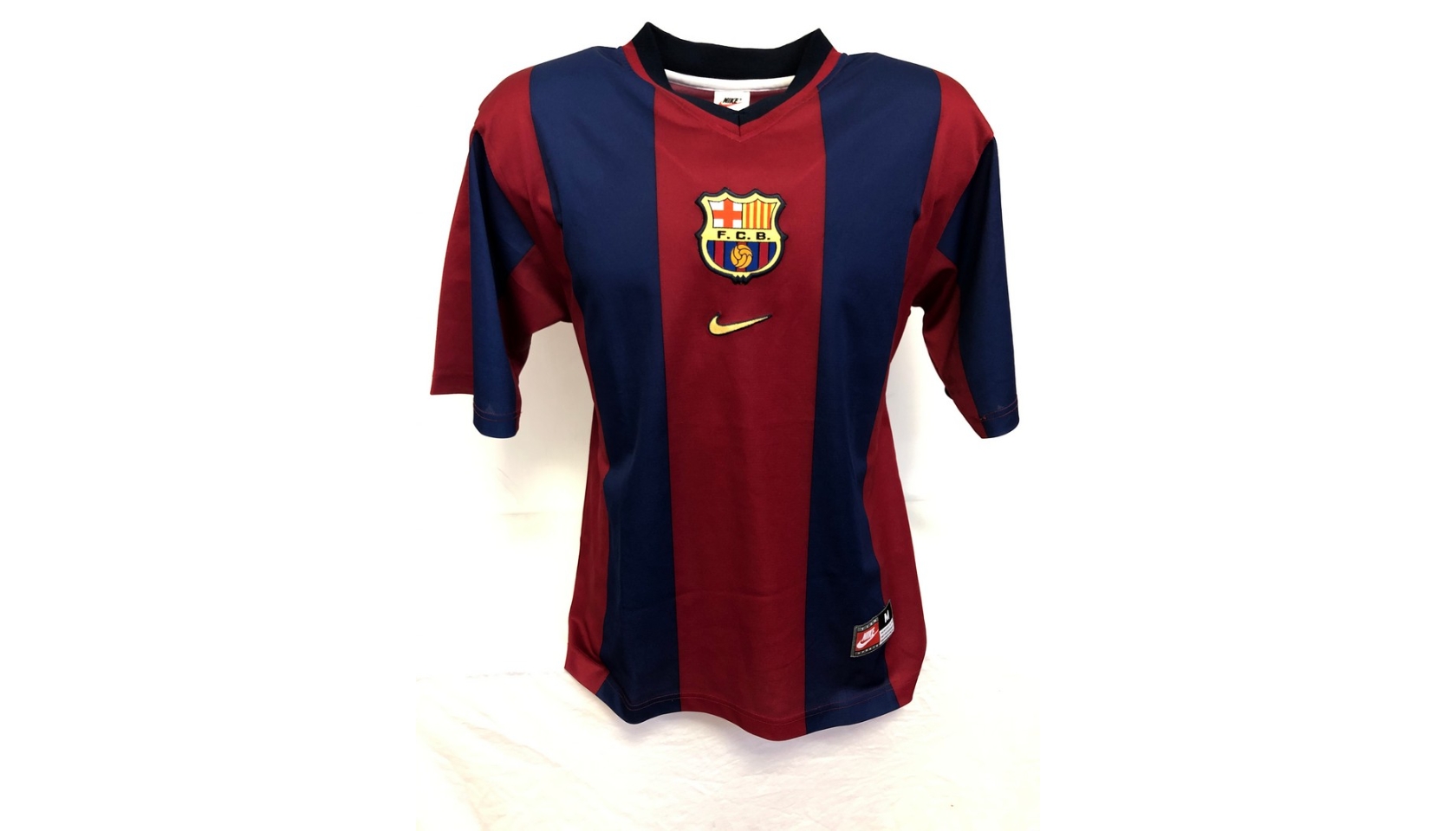 De La Peña's Official Barcelona Signed Shirt, 1997/98 - CharityStars