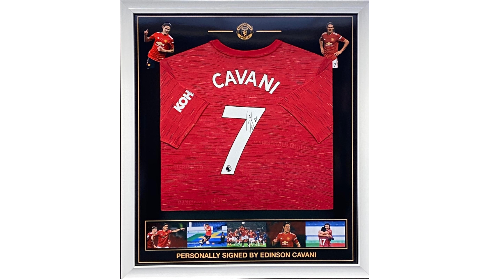 Signed Edinson Cavani Manchester United Home Shirt 21/22