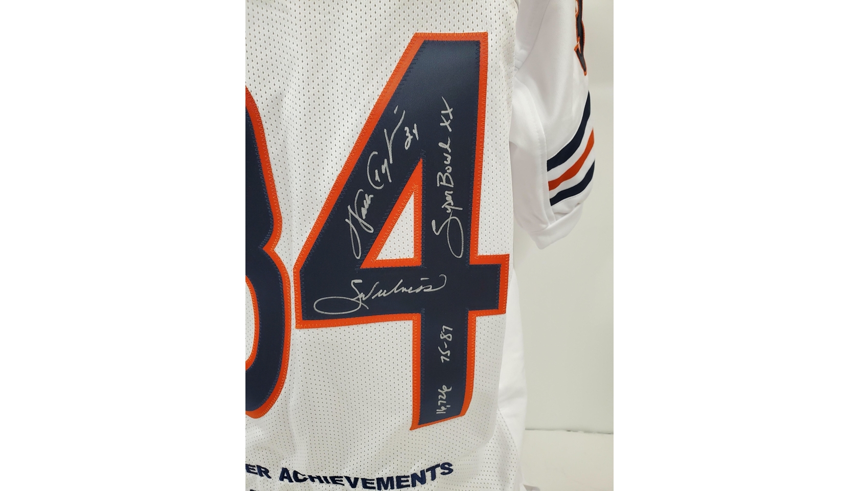 Walter Payton Signed Stats Bears Jersey - CharityStars