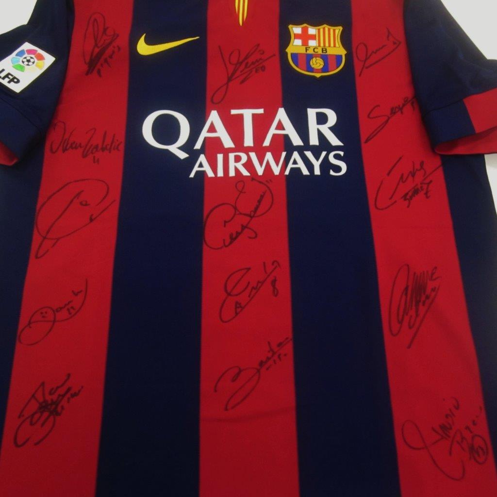 Lionel Messi FC Barcelona Signed Shirt from the historic 2014-2015 treble  season - CharityStars