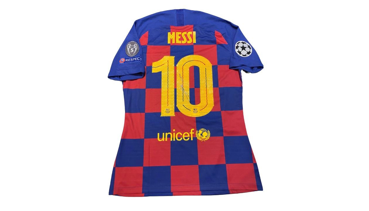 Messi's Barcelona Signed Match Shirt, UCL 2012/13 - CharityStars