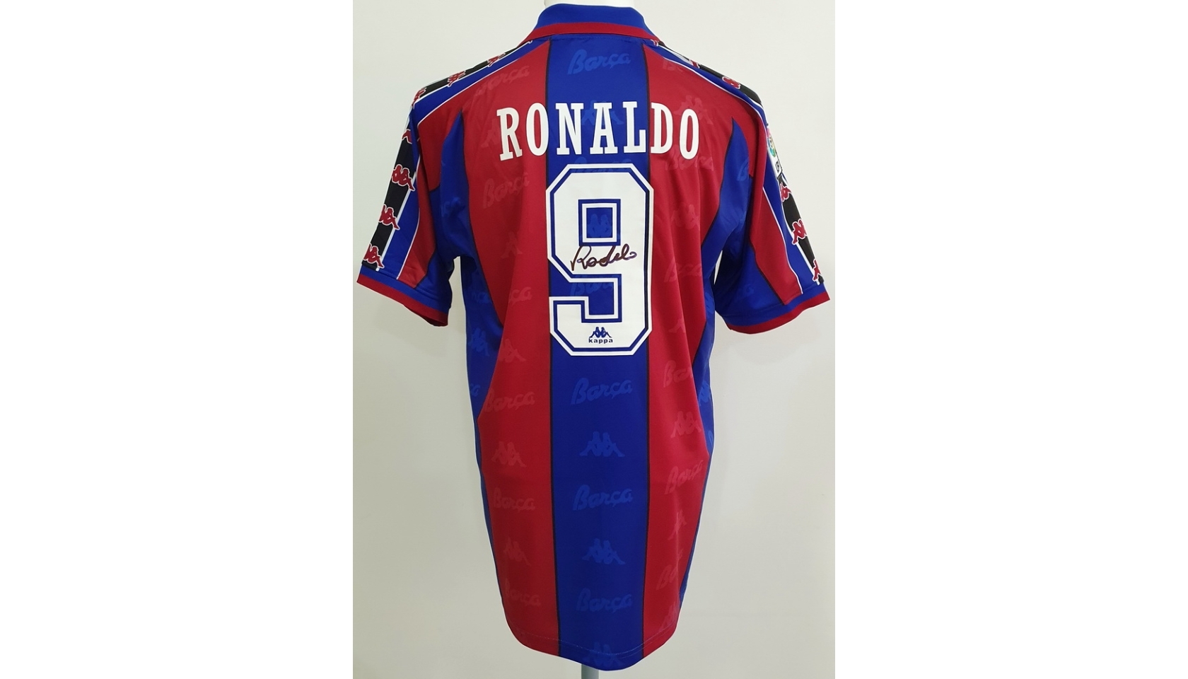 Ronaldo Match Worn F.C Barcelona La Liga Shirt 1996 - 1997 - Golden Soccer  Signings