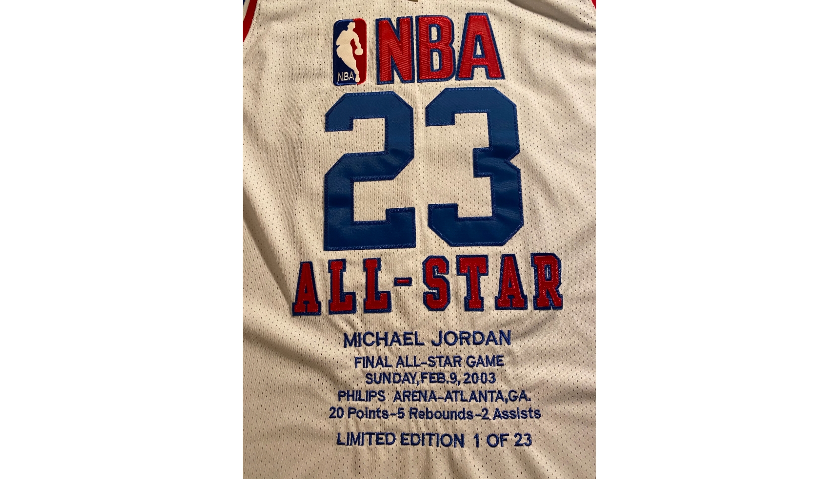 MICHAEL JORDAN FINAL ALL-STAR GAME 2003 JERSEY Limited 1 Of 23 Size 56