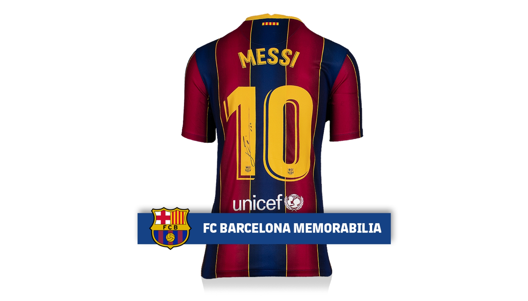 lionel messi signed barcelona shirt