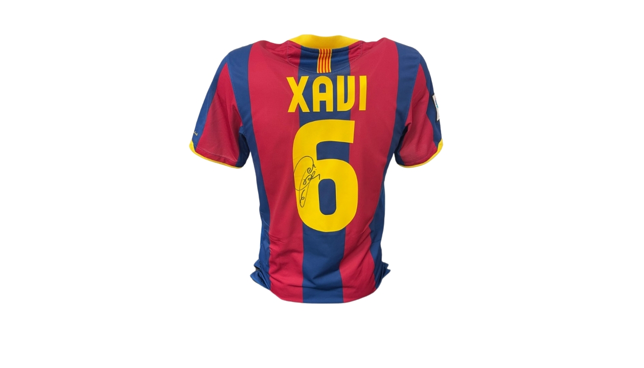 Xavi Shirt Poster Barcelona 10/11 Retro Artwork 