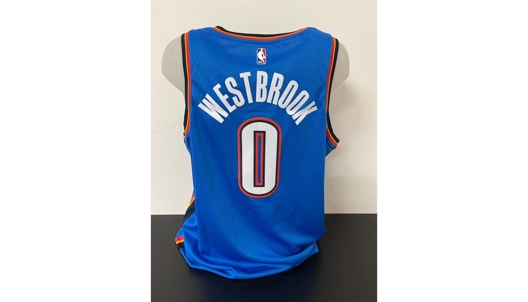 Russell Westbrook #0 OKC Thunder Autographed Jersey Framed PSA