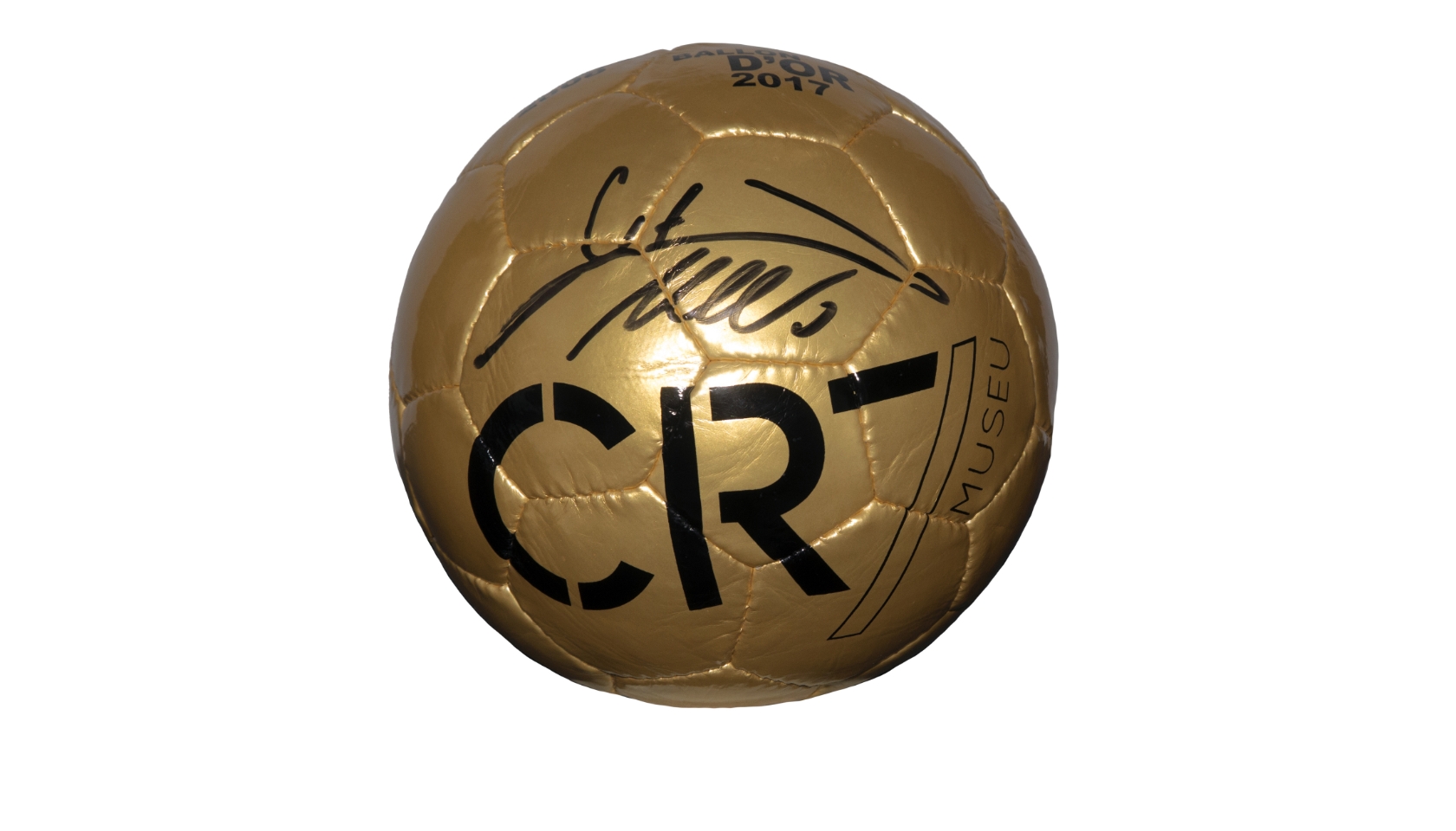 Cristiano Ronaldo signed football white museum CR7 Autograph