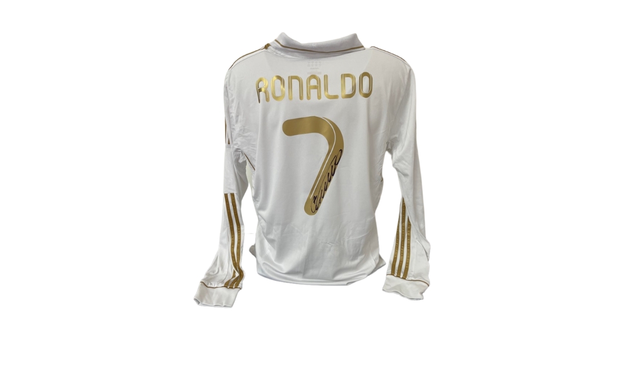 Cristiano Ronaldo and Ronaldo's Real Madrid Signed and Framed Shirt -  CharityStars