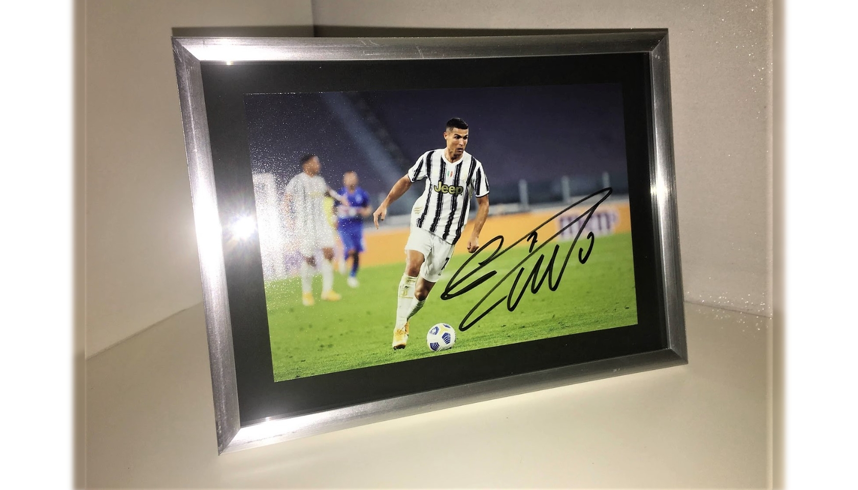 Signed Cristiano Ronaldo Jersey Framed Serie A Champions