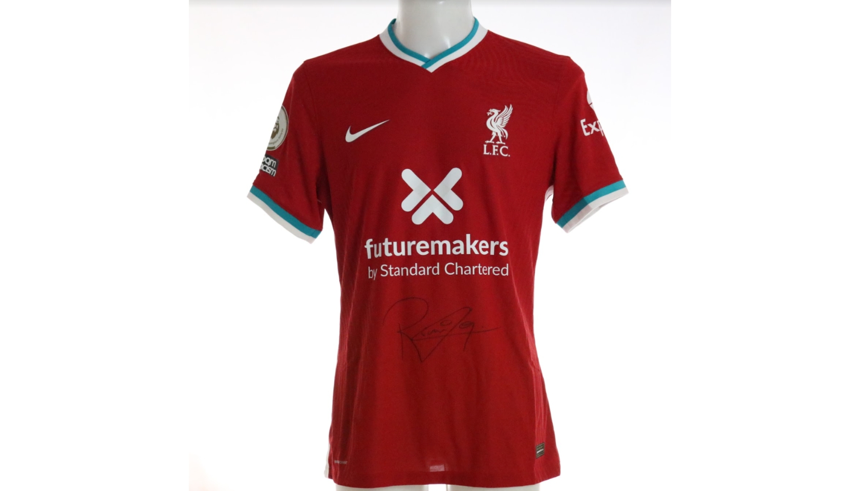 Roberto Firmino Liverpool Nike Youth 2021/22 Away Breathe Stadium Replica  Player Jersey - Tan